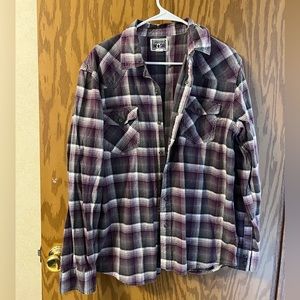 SOLD|| Converse purple flannel